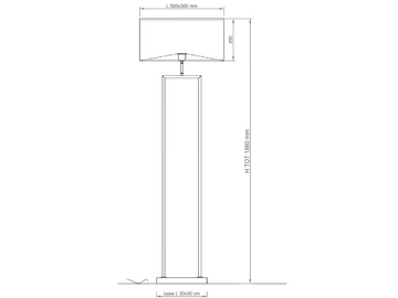 2421FL - LED brass floor lamp with Carrara marble base by Il Paralume Marina - view 3